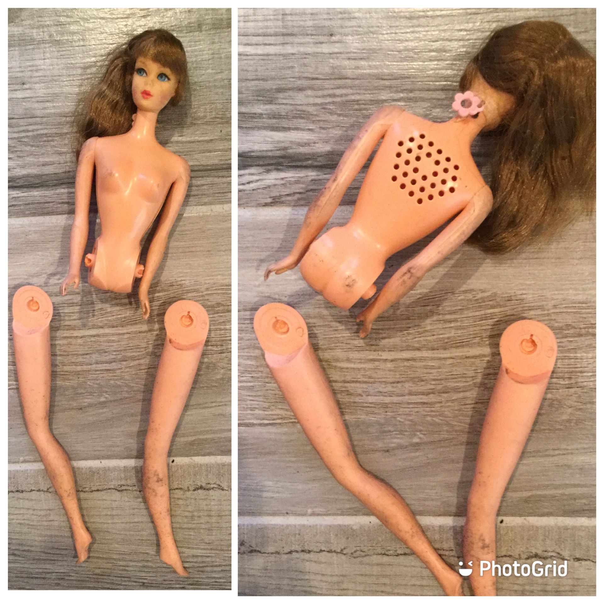Vintage 1967 Talking Barbie MUTE Legs off