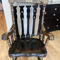 Solid Wood Rocking Chair – Vintage Yugoslavian, Comfortable & Durable
