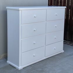 Solid Wood White 8 Drawer Dresser