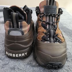 BURBERRY Men's Birch Brown Check Arthur Sneaker