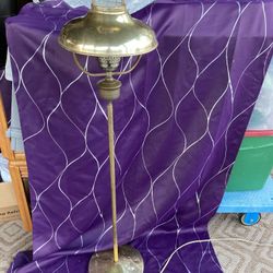 Vintage Brass tole floor lamp 