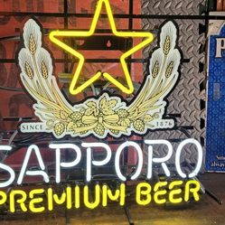 Sapporo  Premium Beer  Neon  Sign 