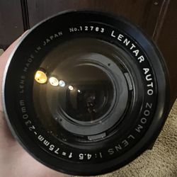 Vintage Lentar Auto Zoom Lens 1:4.5 F = 75-230MM With Case