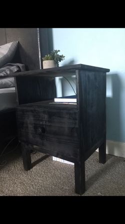 Night Stand black wooden Matching drawer set