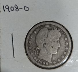 1908 O Barber Quarter 