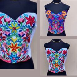 Beautiful Méxican Embroidered Corsets 