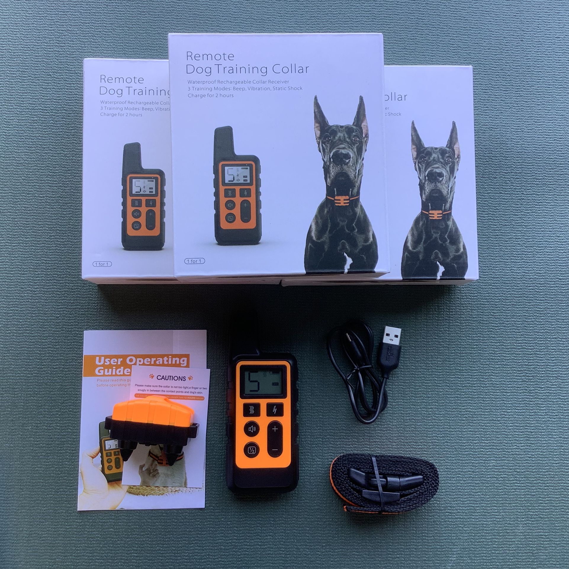 Dog Training Collar, Waterproof Shock Collars, Beep, Vibration and Shock