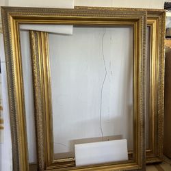2 Large Carved And Gold Leafed Frames