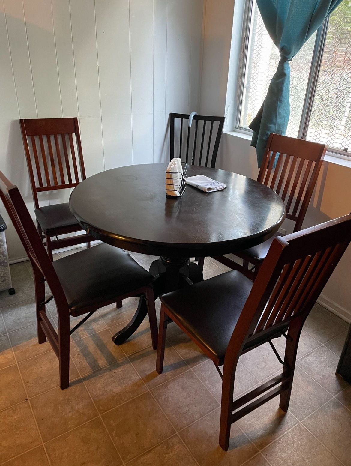 Wood Dining Table + Chairs