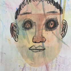 Oil Pastel Self Portraits By Artist Bryan Giovanni Hernandez Espinoza 