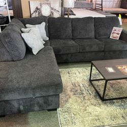 Altari Slate Grey 2-Piece Sleeper Sectional with Chaise by Ashley 