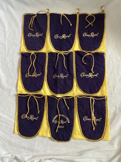 Crown Royal Purple Drawstring Bags Lot of 9
