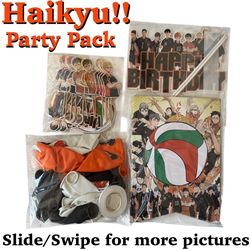Haikyu! Birthday Party Decorations Kit Banner Balloons Cake Topper Cupcake Anime