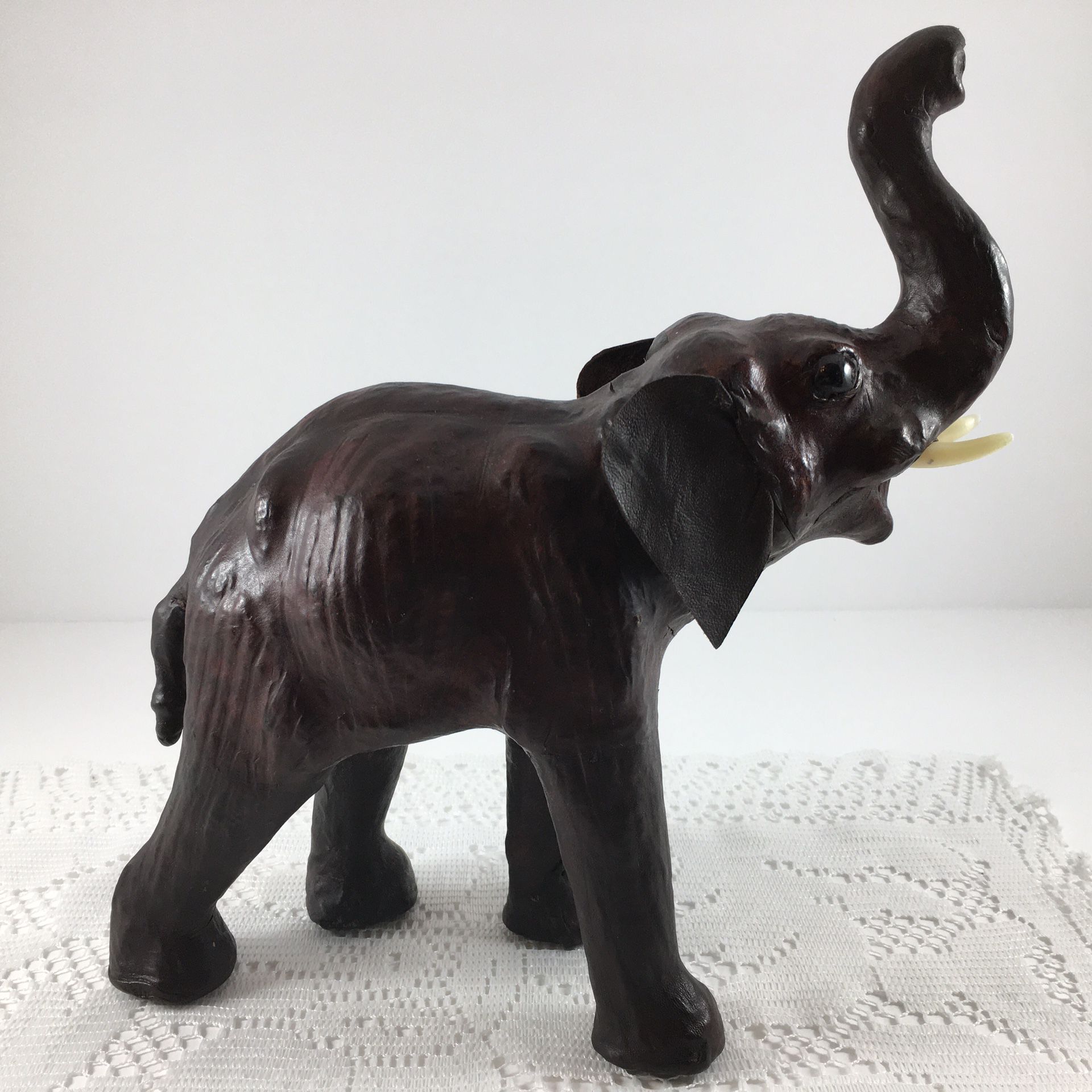 Vintage Elephant Made Out Of Leather