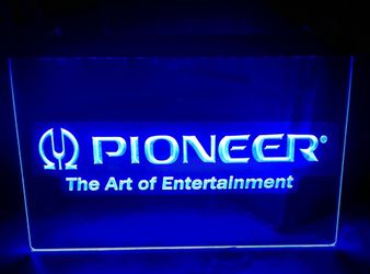 PIONEER LED NEON BLUE LIGHT SIGN 8x12