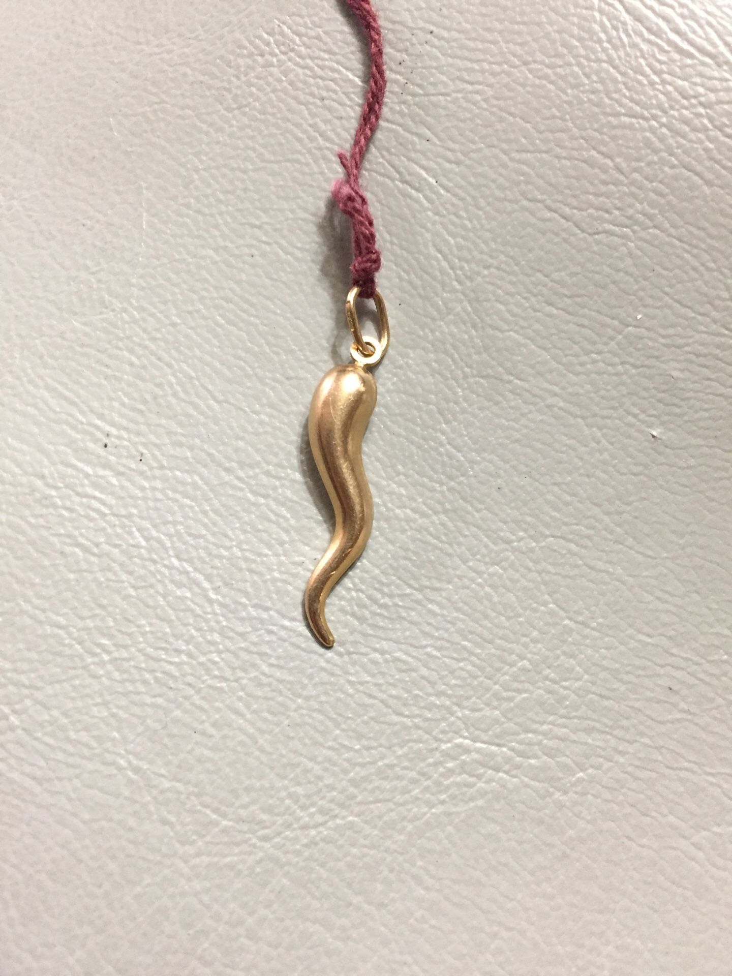 14kt Italian horn charm 24mm 💯