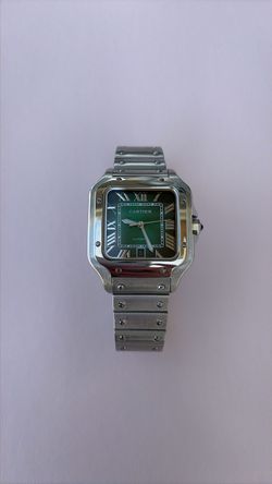 Cartier Santos Automatic Watch Green Dial