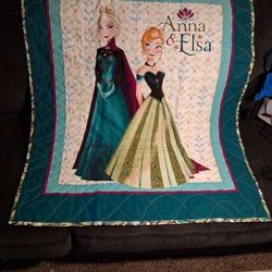Anna And Elsa Quilt