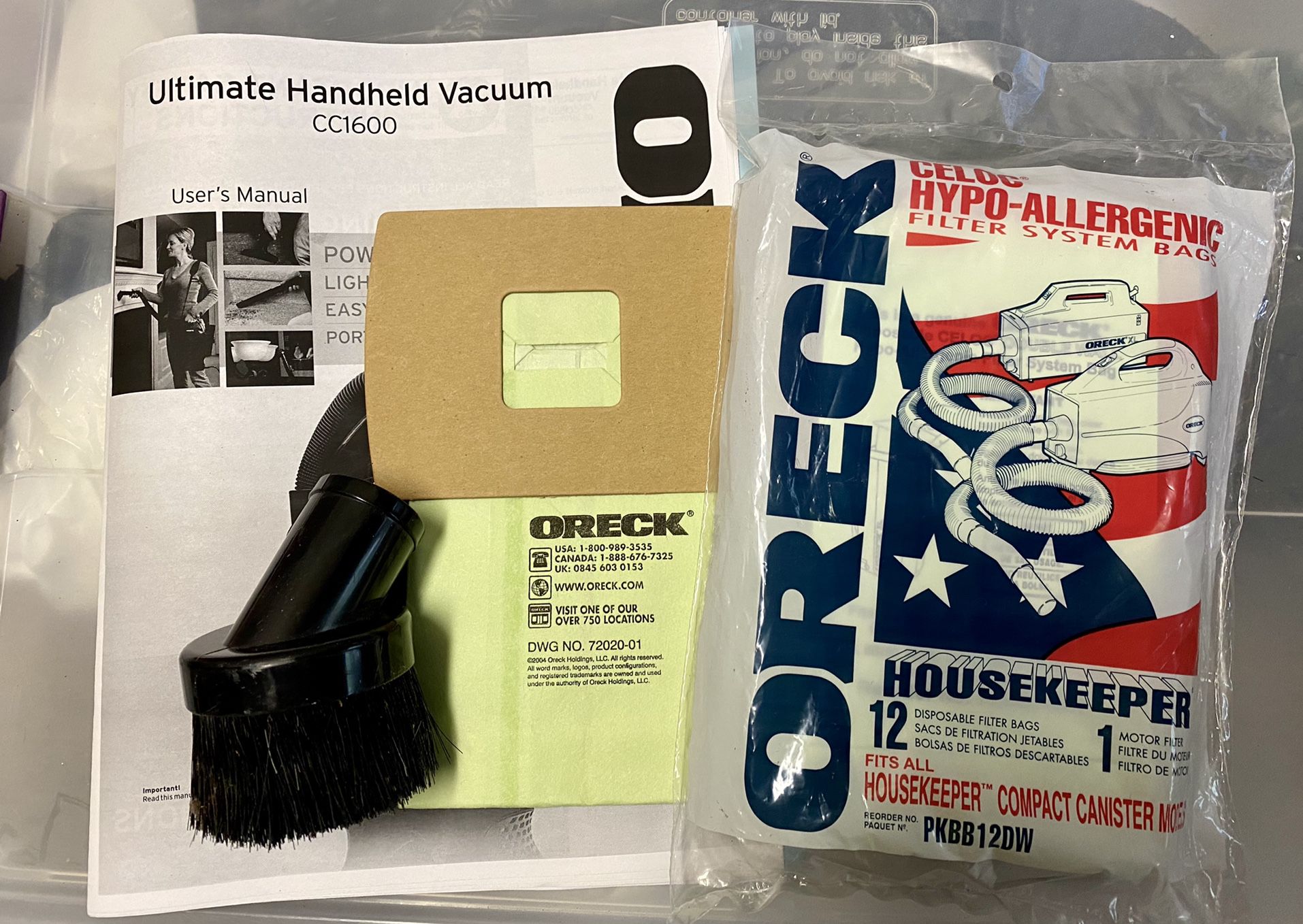 Oreck Vacuum System Filter Bags 