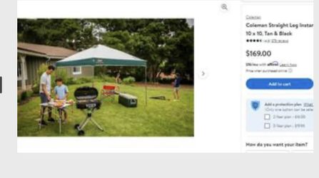 Ozark Trail 12' × 12' Instant Straight Leg Canopy Pop Up for Camping