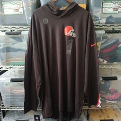 Size 4XL Cleveland Browns Nike Men's Longsleeve Cotton Tee