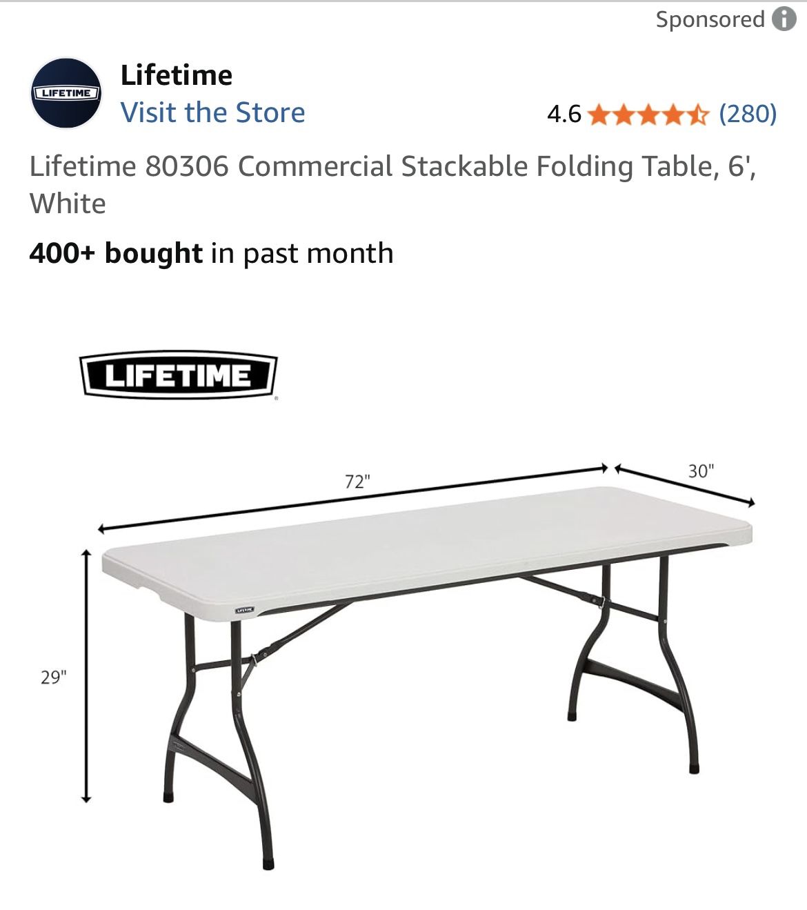 Heavy Duty Foldable Table