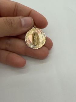 10KT Real Gold Reversible Pendant