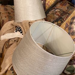 2 New Grey And Black Lampshades 