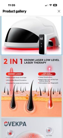 Red Light Therapy for Hair Growth Laser Cap - FDA Cleared Laser Therapy Device - Promotes Hair Regrowth Alopecia Treatment for Men & Women