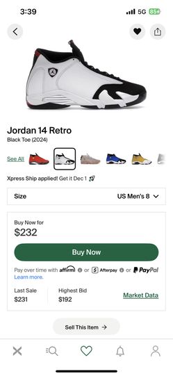 Brand New Nike Air Jordan 14 Retro Black Toe