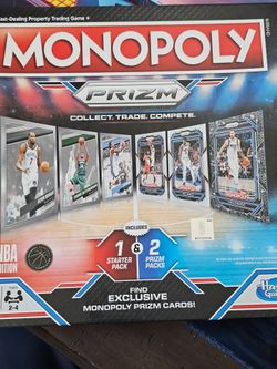 Brand new. Monopoly NBA Prizm card game. Sealed packs