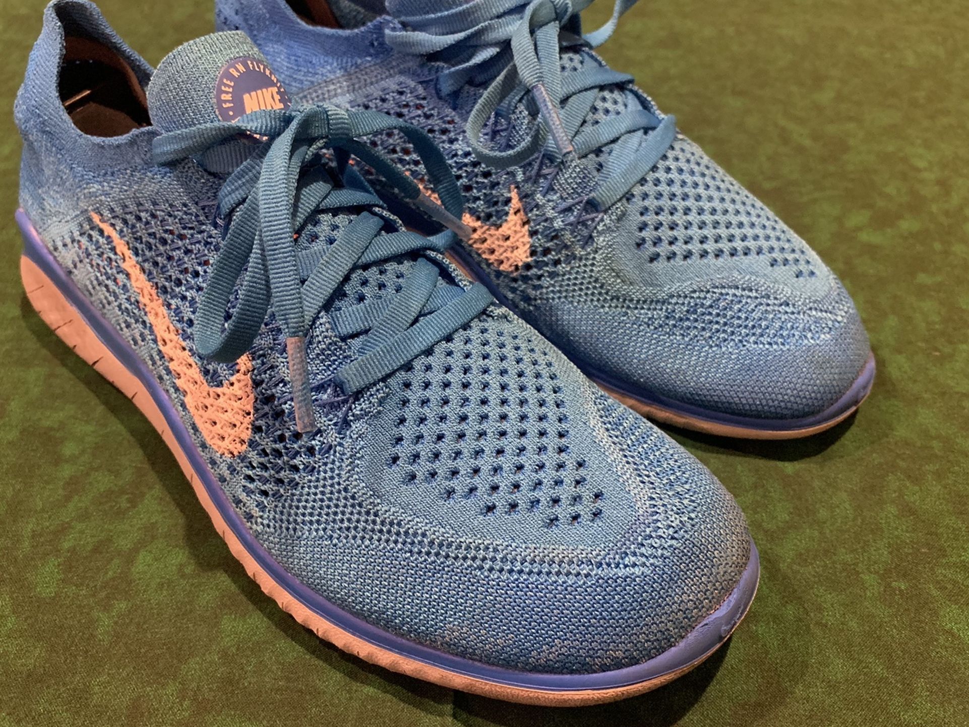 NIKE FREE RN FLYKNIT 2018 RUNNING SHOES BLUE 942839