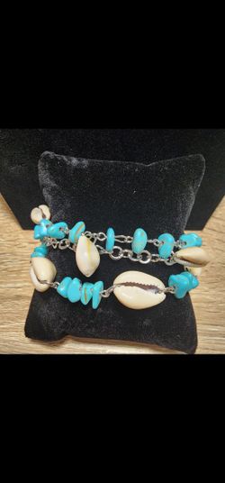 Turquoise and Shell Bracelet