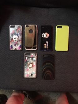 Lot of Six iPhone 7+ cases plus 3 rings bought separately and installed