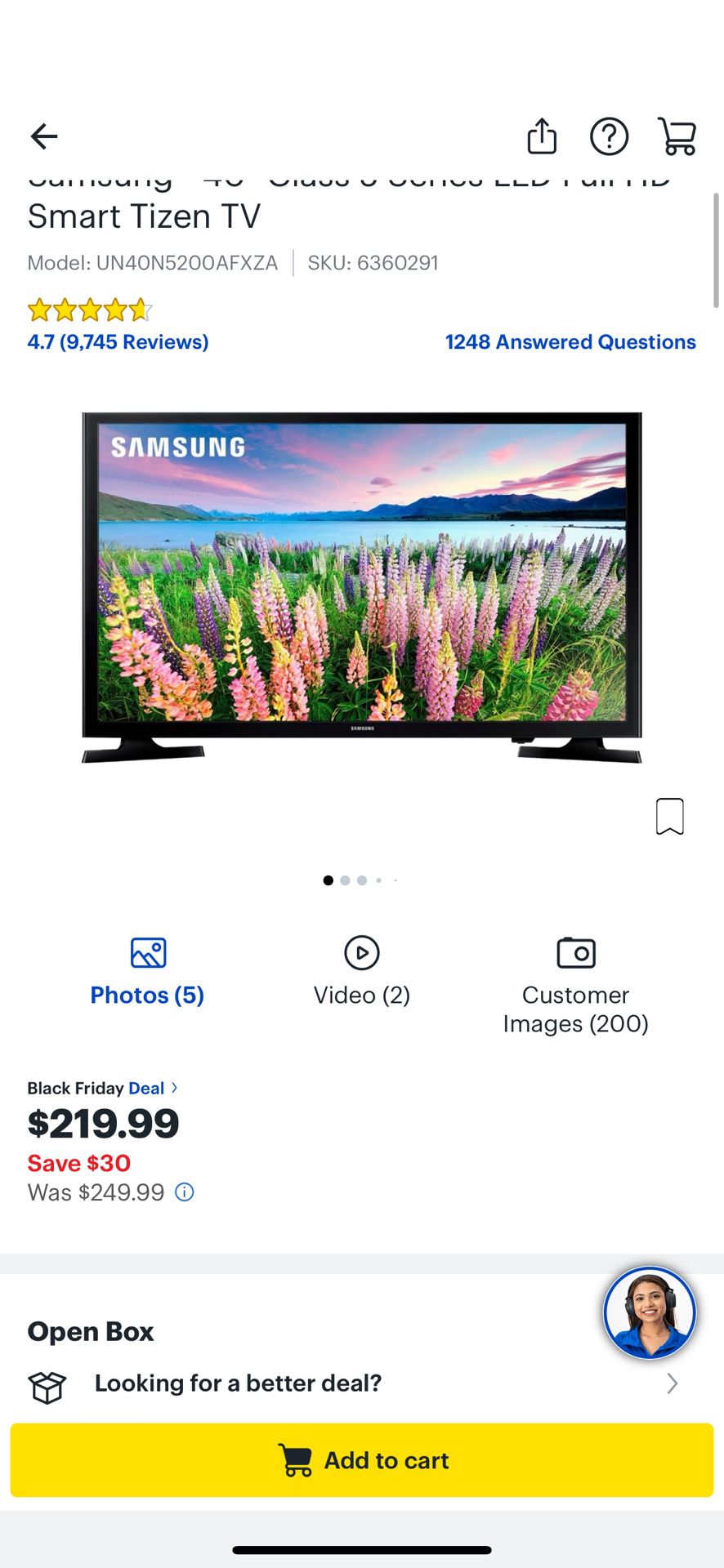 Samsung smart TV 40 Inch 