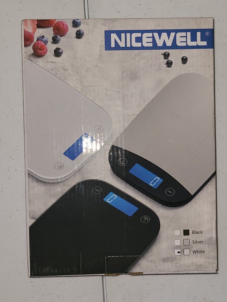 Nicewell Digital Kitchen Scale 10kg/22 lbs Measures in g, kg, oz, lbs Brand New