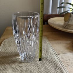 Heavy Crystal Flower Vase 