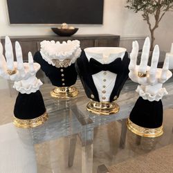 Bath & Body Works Halloween Busts Witch Hand Candle Holder Decorations