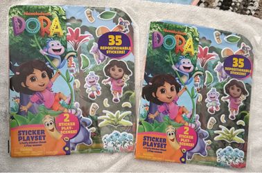 2 Dora sticker play-sets