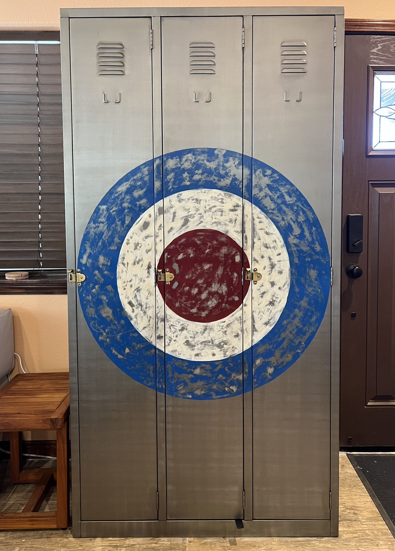 Industrial Metal Lockers – Custom Painted Target Design