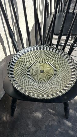 Black And White Crystal Dish, Beautiful Accent