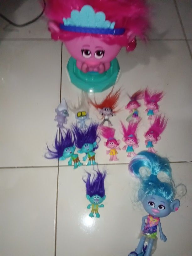 Hasbro Dreamworks TROLLS Movie Dolls Figures Mini Collection Mixed Lot Of 13