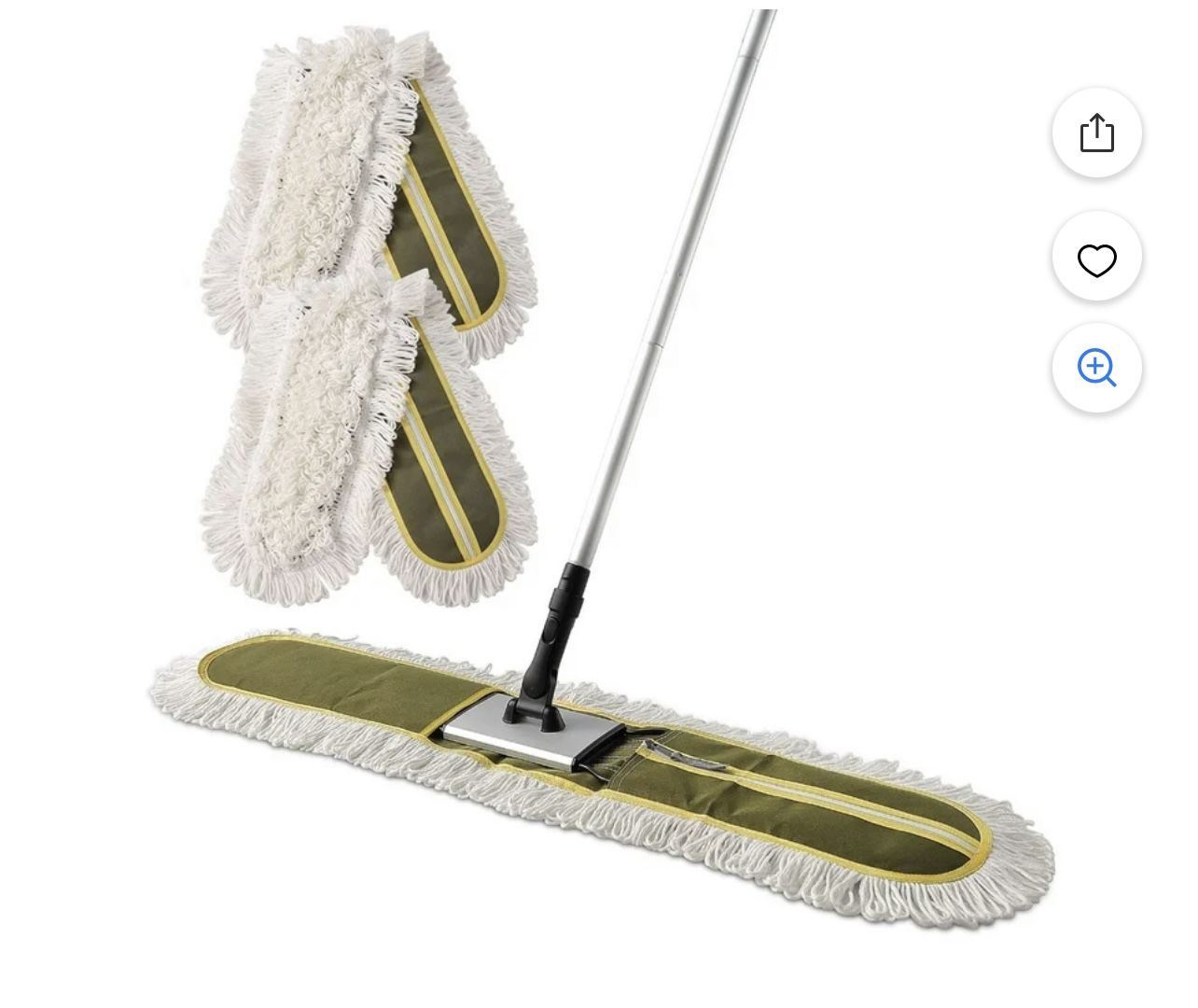 36 Inch Commercial Floor Cleaning Mops, Heavy Duty Floor Mop with Long Handle, Household Cleaning Supplies for Hotel, Gym, Home, Wood, Tile, 