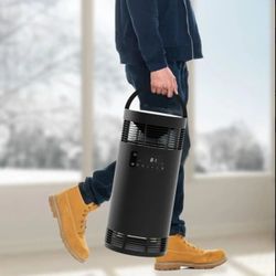 Utilitech Up to 1500-Watt Ceramic Tower Indoor Electric Space Heater with Thermostat w/ Remote