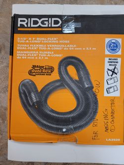 Ridgid 2-1/2" x 7' Dual Flex Hose (Missing 1 Connector)