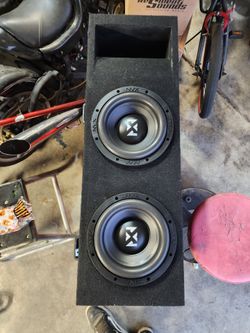 2-8 inch subs NVX 400W RMS 800W MAX,DUAL PORTED KERF BOX