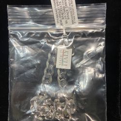 New Macy’s Italian Sterling Silver Curb Chain Bracelet – 7.8mm – .925 – NWT