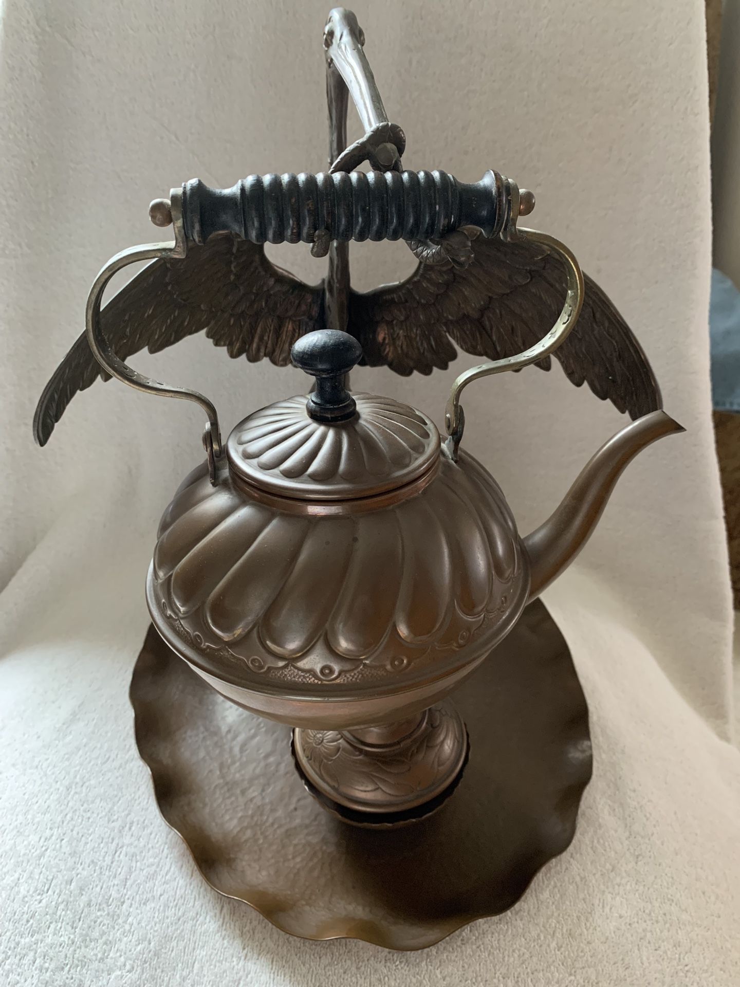 Vintage Copper tea Kettle & Warmer