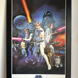 Star Wars 1977 Movie Hologram 3D Poster Frame