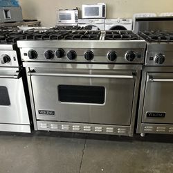 Viking 36”wide All Gas Range Stove 6Burners In Stainless Steel